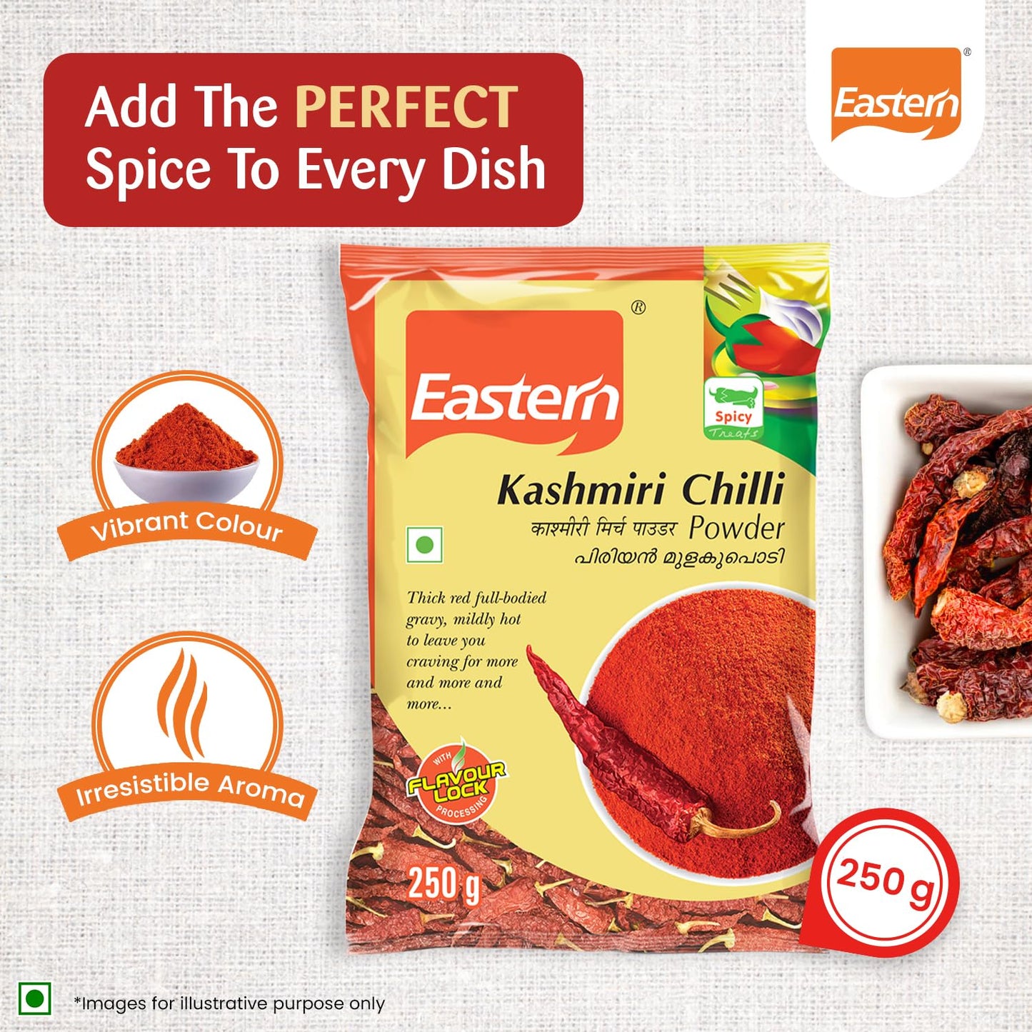 Eastern Kashmiri Red Chilli/Chilly Powder | Kashmiri Lal Mirchi Powder | 250 Grams | No Added Preservatives & Colours