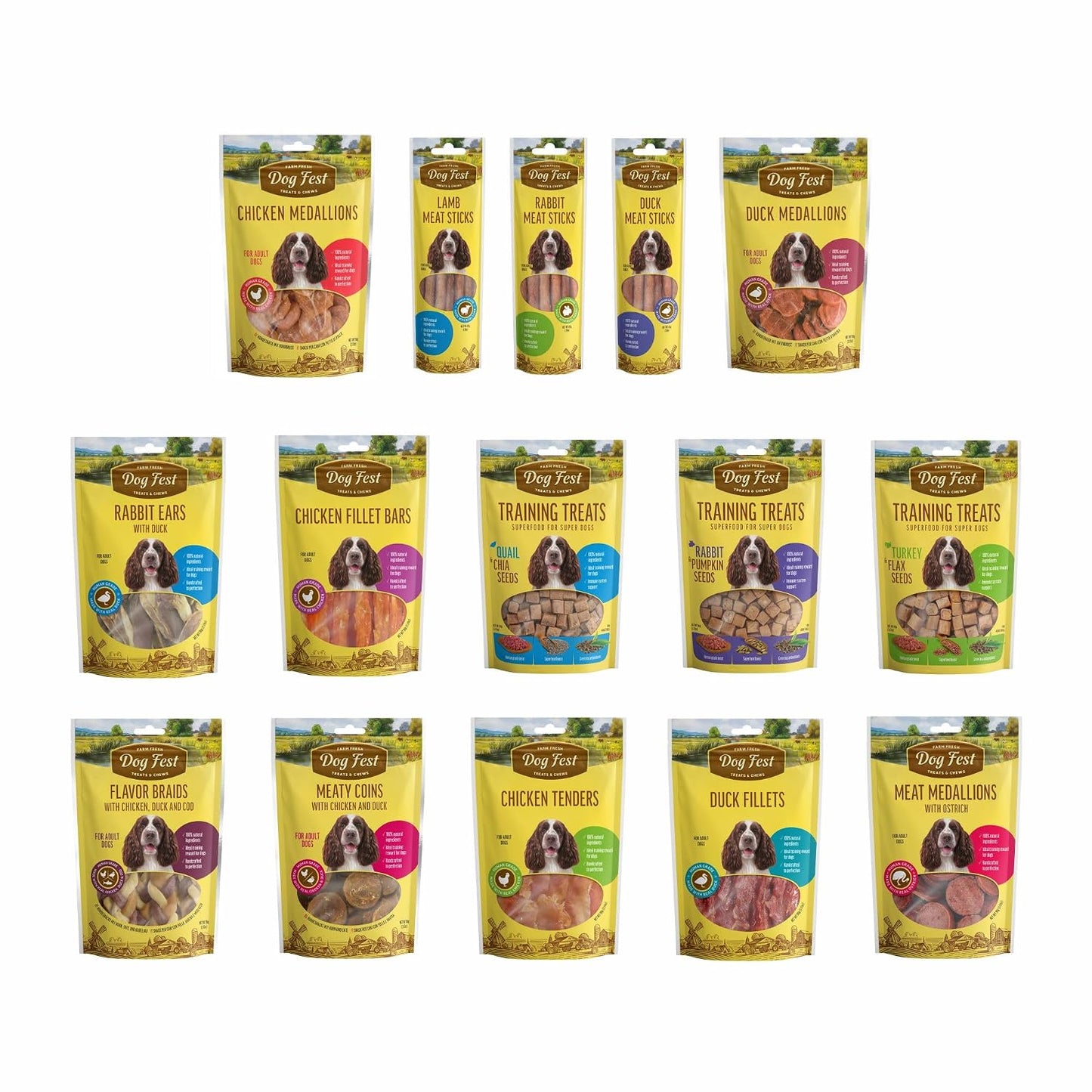 BarkButler x Dogfest Meaty Coins Treats for Dogs| Meat-First | Human Grade | Natural Ingredients | 0% Artificial Colours & Preservatives |Dog Treats for Adult Dog | 90g