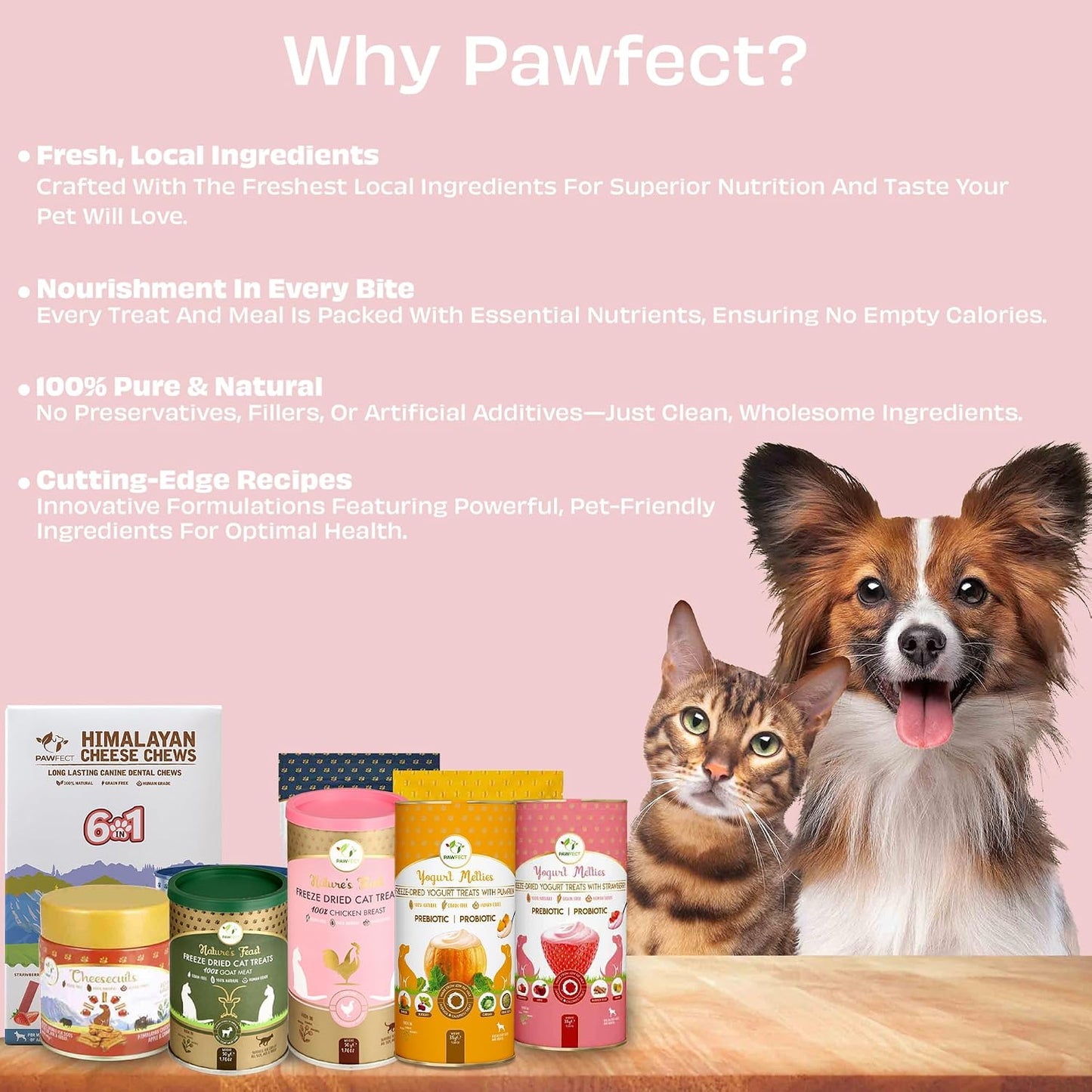Pawfect Yogurt Melties Freeze Dried Pre and Probiotic Dog Treats with Strawberry, Apple, Papaya & Burdock Root - Healthy Gut- Low Calories- Grain & Gluten Free - Reward or Training Treats (38g/1.34oz)
