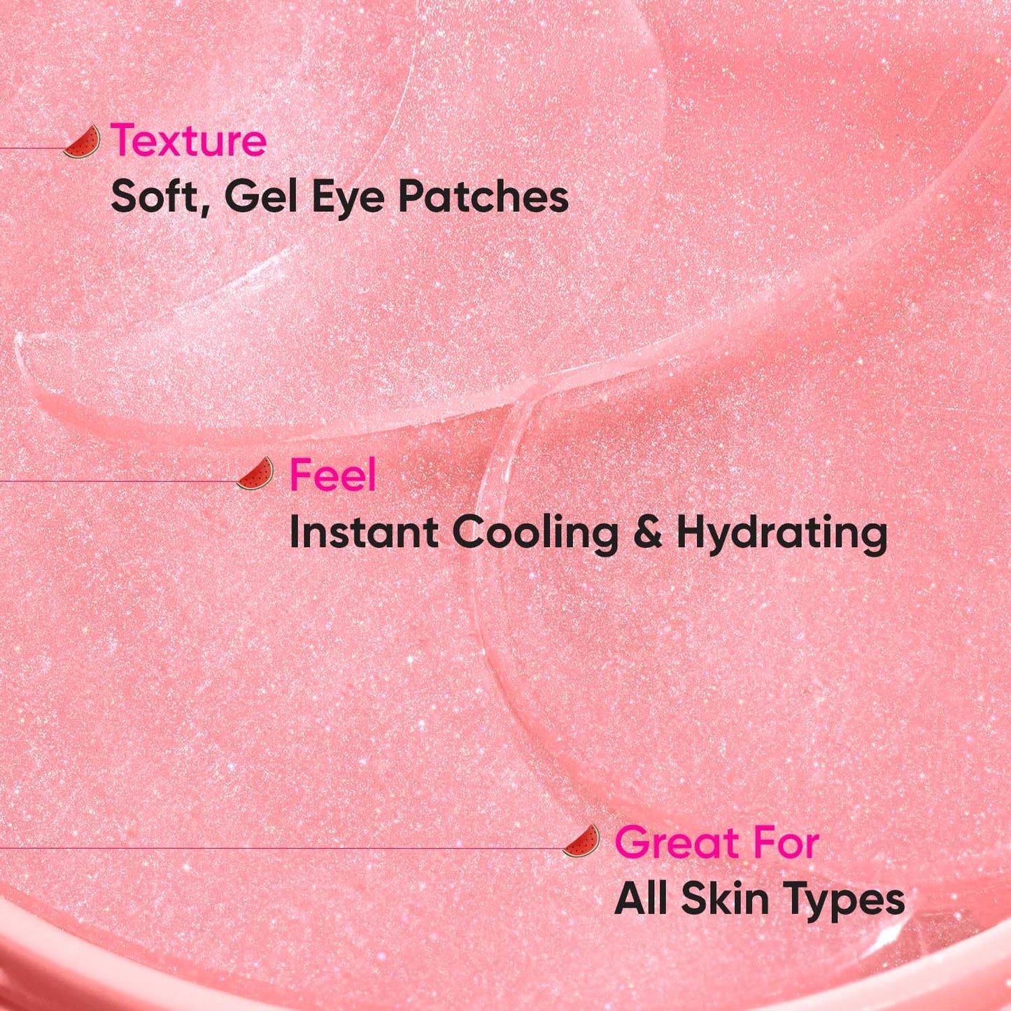 Zephivo Dot & Key Watermelon Cooling Hydrogel Under Eye Patches for Dark Circles & Puffiness Reduction | With Hyaluronic & Niacinamide | Eye Patches | Instantly Hydrates, Cools & De-Puffs | 60 Patches