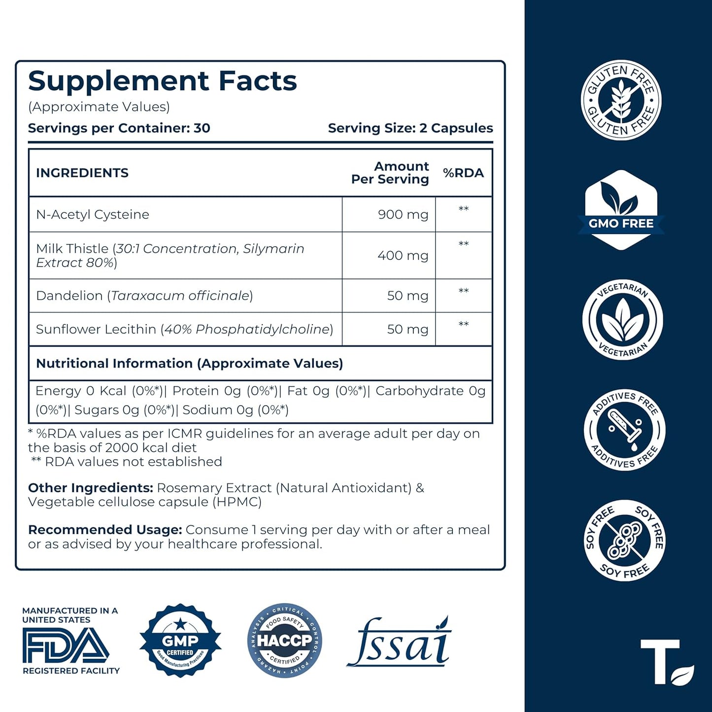 Tealed Restore Liver Detox Supplement | NAC 900mg + Milk Thistle 12000mg Equivalent | Phospholipid Activation for 2X Absorption | Fatty Liver, Skin Pigmentation & Liver Cleanse Support | 60 Veg Capsules | Additives Free | Lab Tested