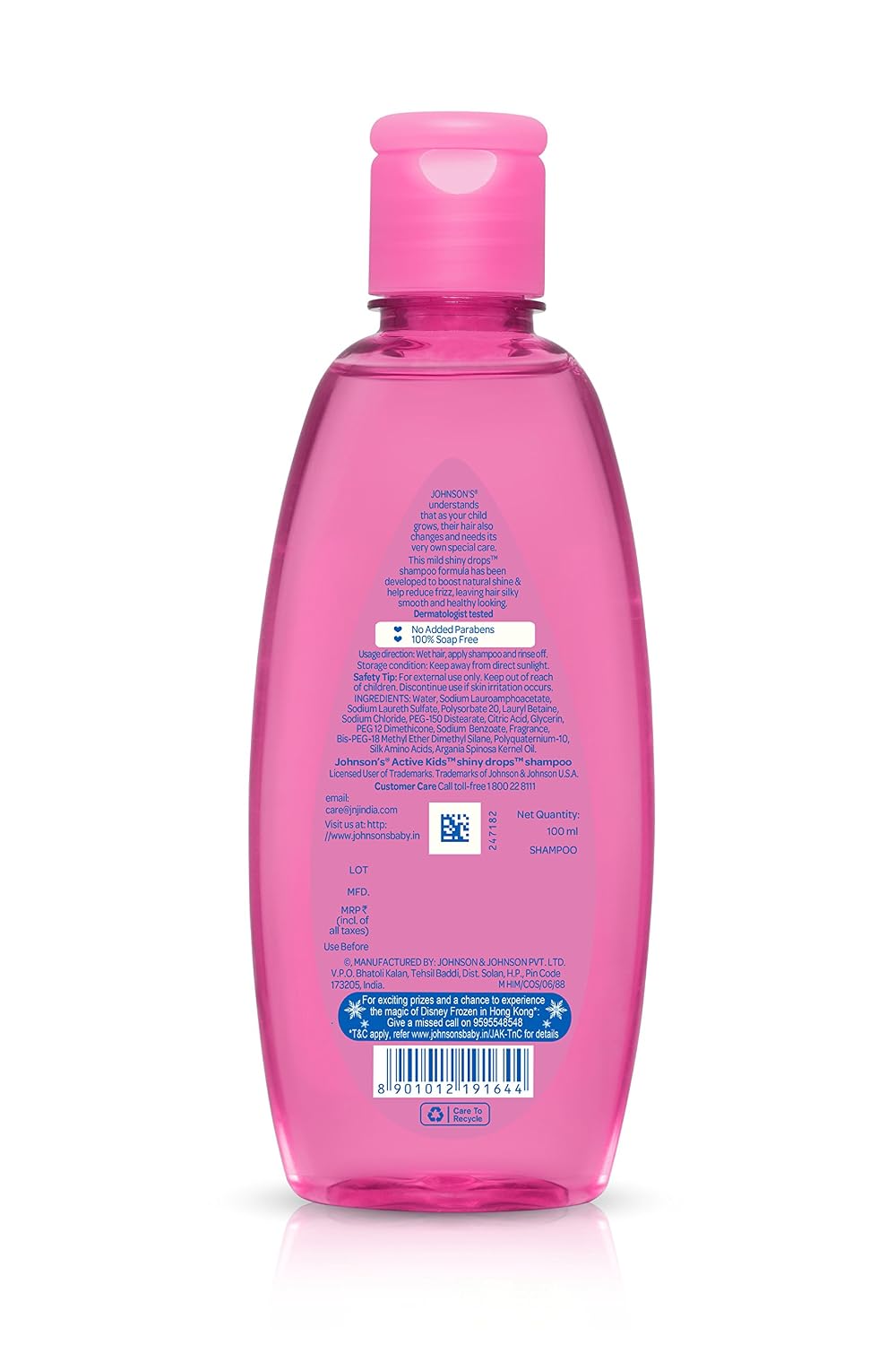 Johnson's Active Kids Shiny Drops Shampoo with Argan Oil, 100ml