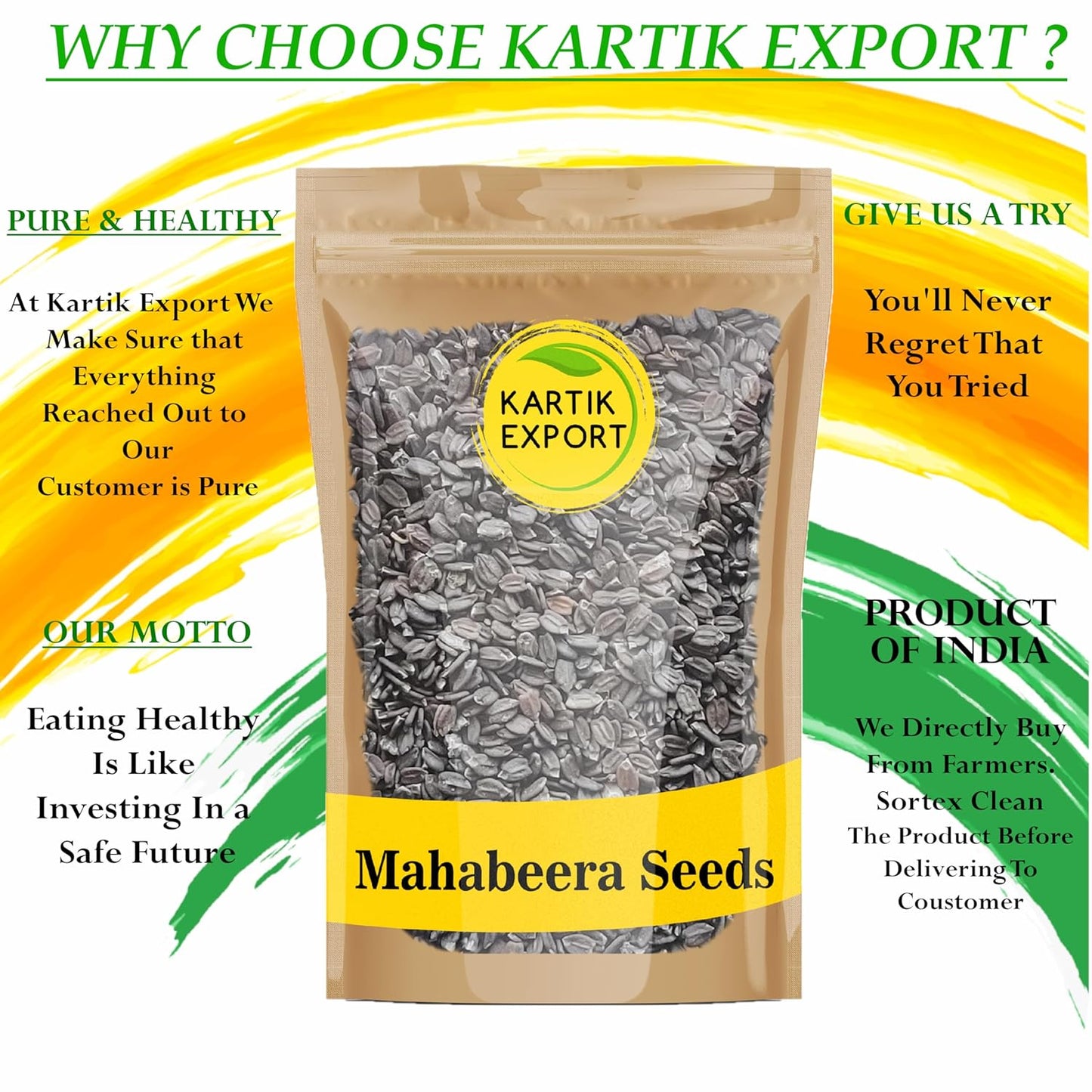 Kartik Export Mahabeera Seeds - Mahabeera Ginjalu - for Knee & Joint Pains - 500 Grams