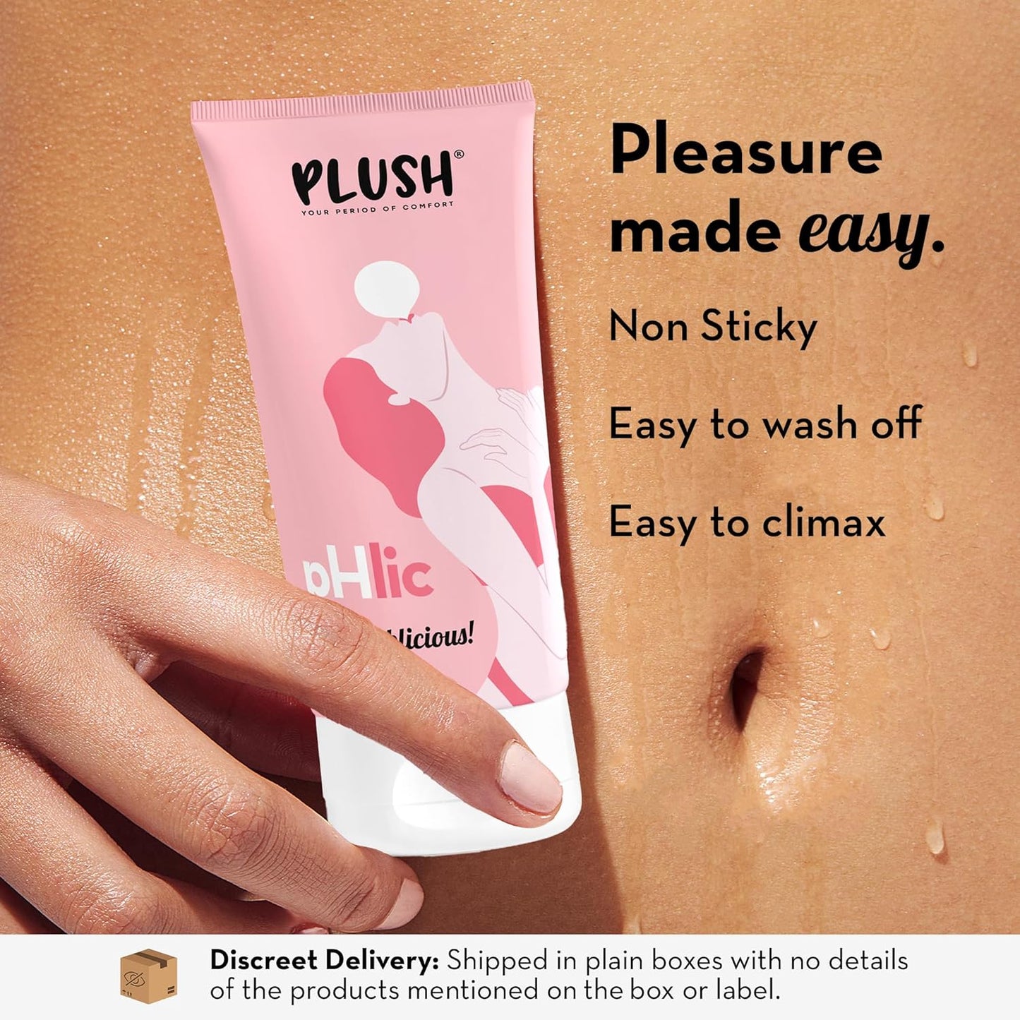 Plush pHlic BubbleGum Lubricant for Men & Women 50ml | Aloe vera infused Water based Lubricant | pH Balanced Lubricant gel for Dryness Prevention | Easy To Wash Off & Convenient For Use