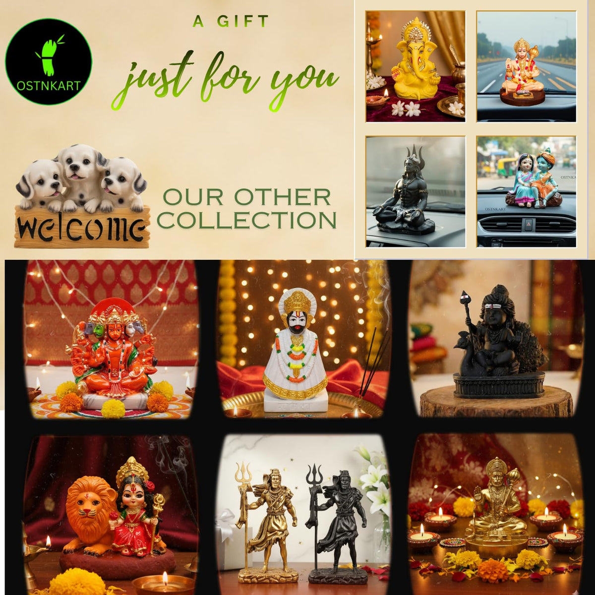 Panchmukhi Hanuman Murti 6 inch Marble Dust Multicolour God Idol for Home Decor, Pooja Room,Temple,Vastu Statue,Gifting