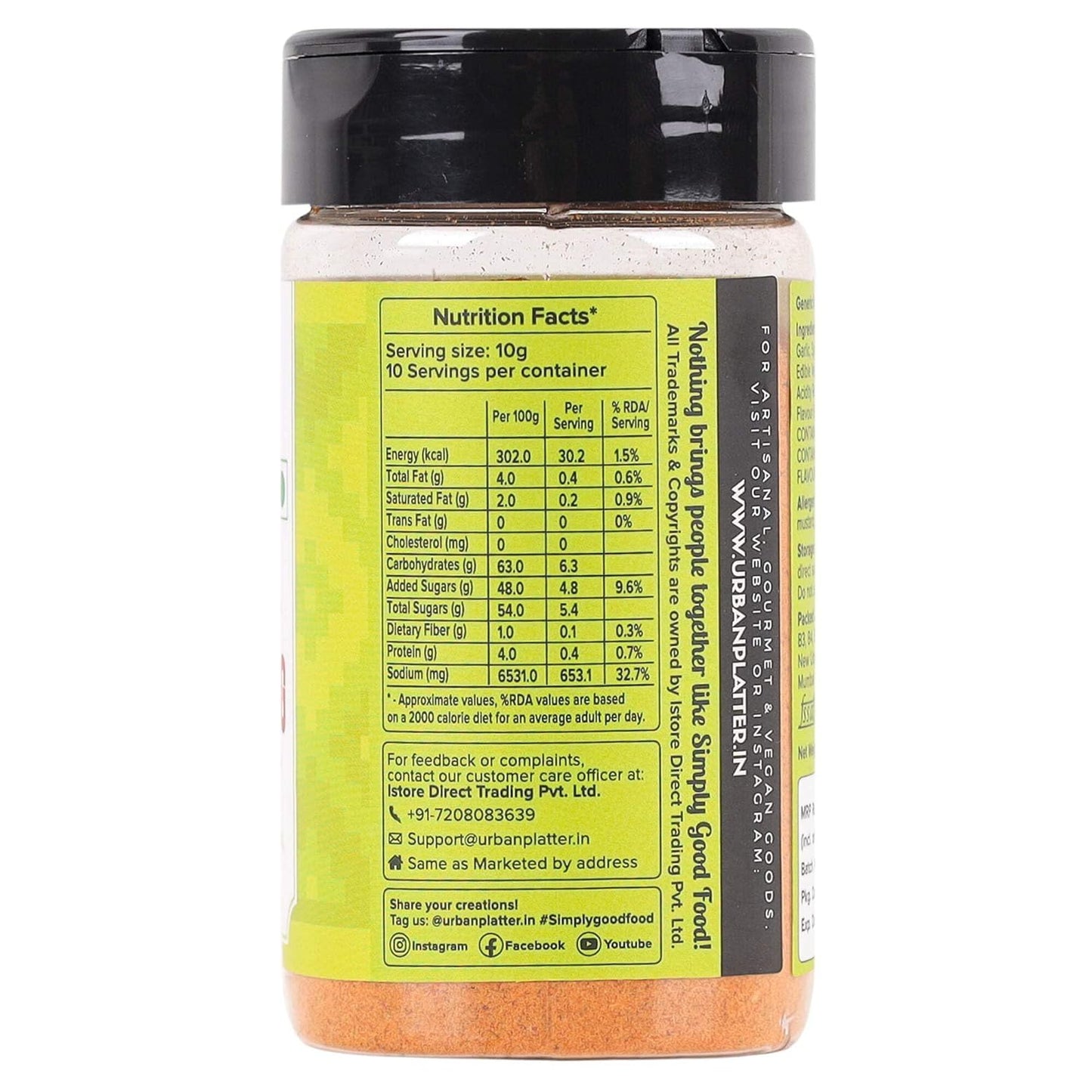 Urban Platter Mexican Taco Seasoning, 100g (Authentic Mexican Style Taco Spice Blend | Ideal for Veggies, Beans and Protein Mix)