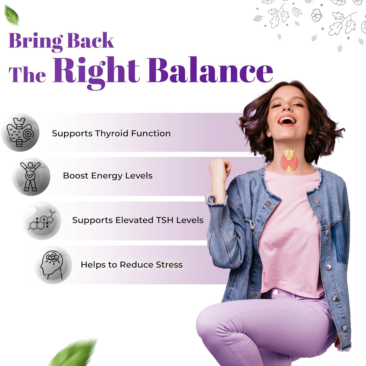 Zephivo Health Veda Organics Thyroplus Supplement - Rapid Action Formula – Kanchanar - Harad - Baheda - Amla-Sounth - Supports Thyroid Health –Healthy Cellular Metabolism - 60 Capsules