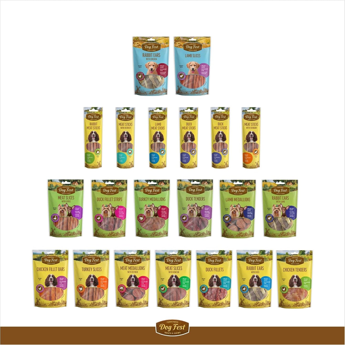 BarkButler x Dogfest Rabbit Ears & Chicken Treats for Dogs | Meat-First | Human Grade | Natural Ingredients | 0% Artificial Colours & Preservatives | Dog Treats for Puppy | 90g