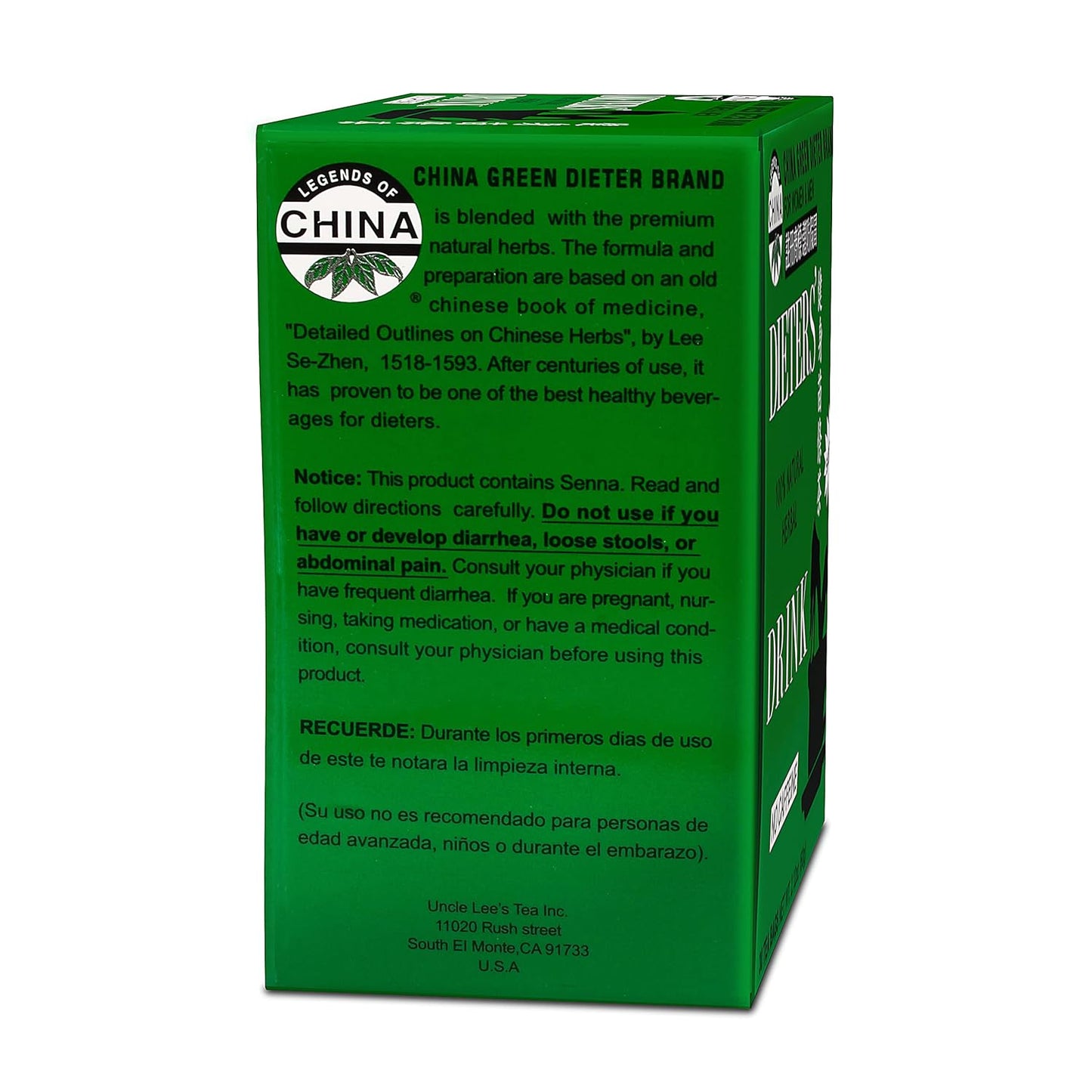 Uncle Lee's Tea, Dieter's 100% Natural Herbal Drink, No Caffeine, 30 Tea Bags, 2.12 oz (60 g)