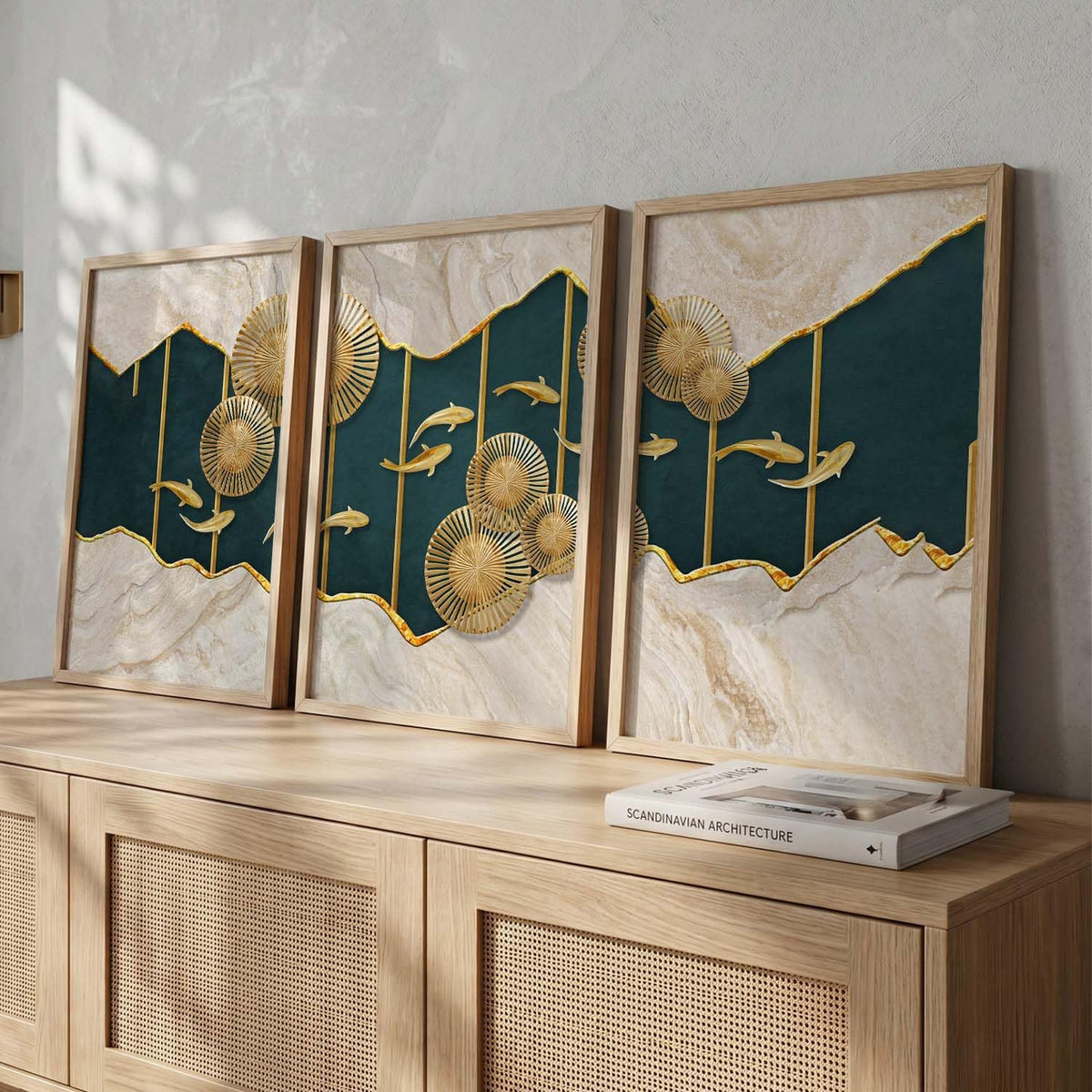Modern Wall Art framed Painting for Wall Decoration - Wall Paintings for Living Room, Bedroom - Big Size Wall Painting Set of 3 (Art 6, 10x13 inch)