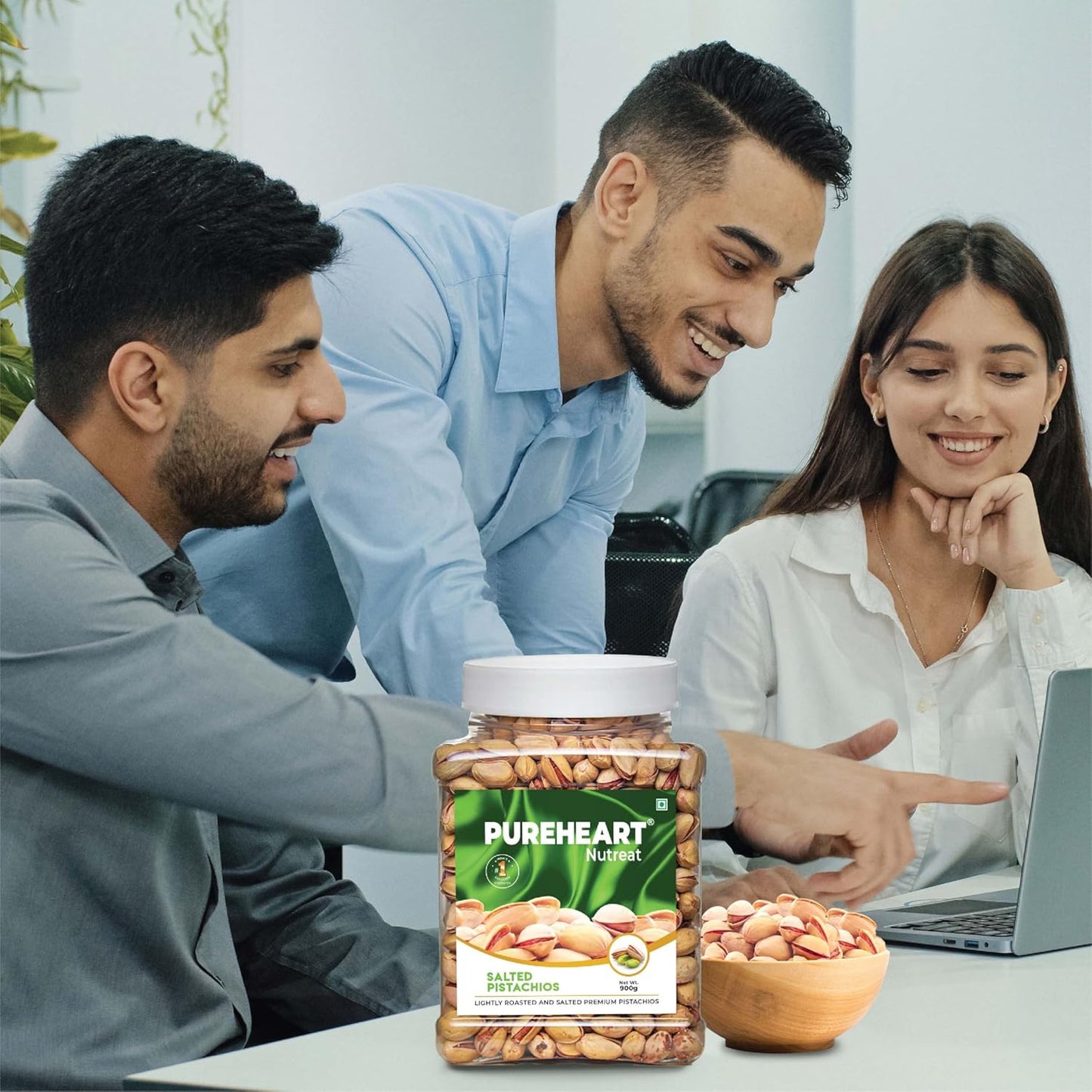 Pureheart Nutreat Salted Pistachios Natural Premium Lightly Roasted Pista/Dry Fruit - Delicious & Crunchy - Resealable Pouch