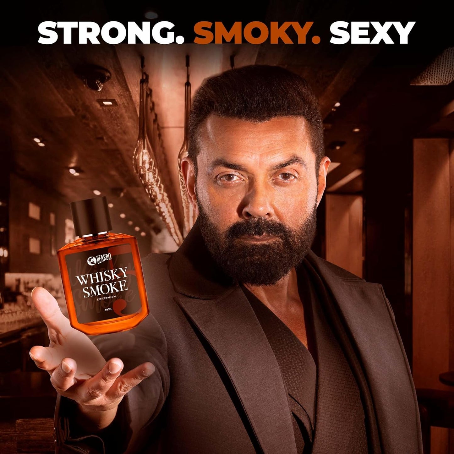 Beardo Whisky Smoke Perfume for Men,50ml|Spicy,Woody-Oudh Scent Eau De Parfum|Long Lasting Mens Perfume|Best Date Night Fragrance Body Spray|Valentines day gift for husband|Gift for boyfriend