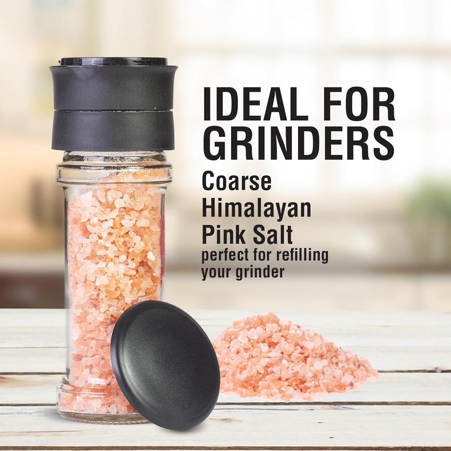 The Spice Lab Himalayan Salt - Coarse 1 Pound - Pink Himalayan Salt is Nutrient and Mineral Dense for Health - Gourmet Pure Crystal Kosher & Natural Certified