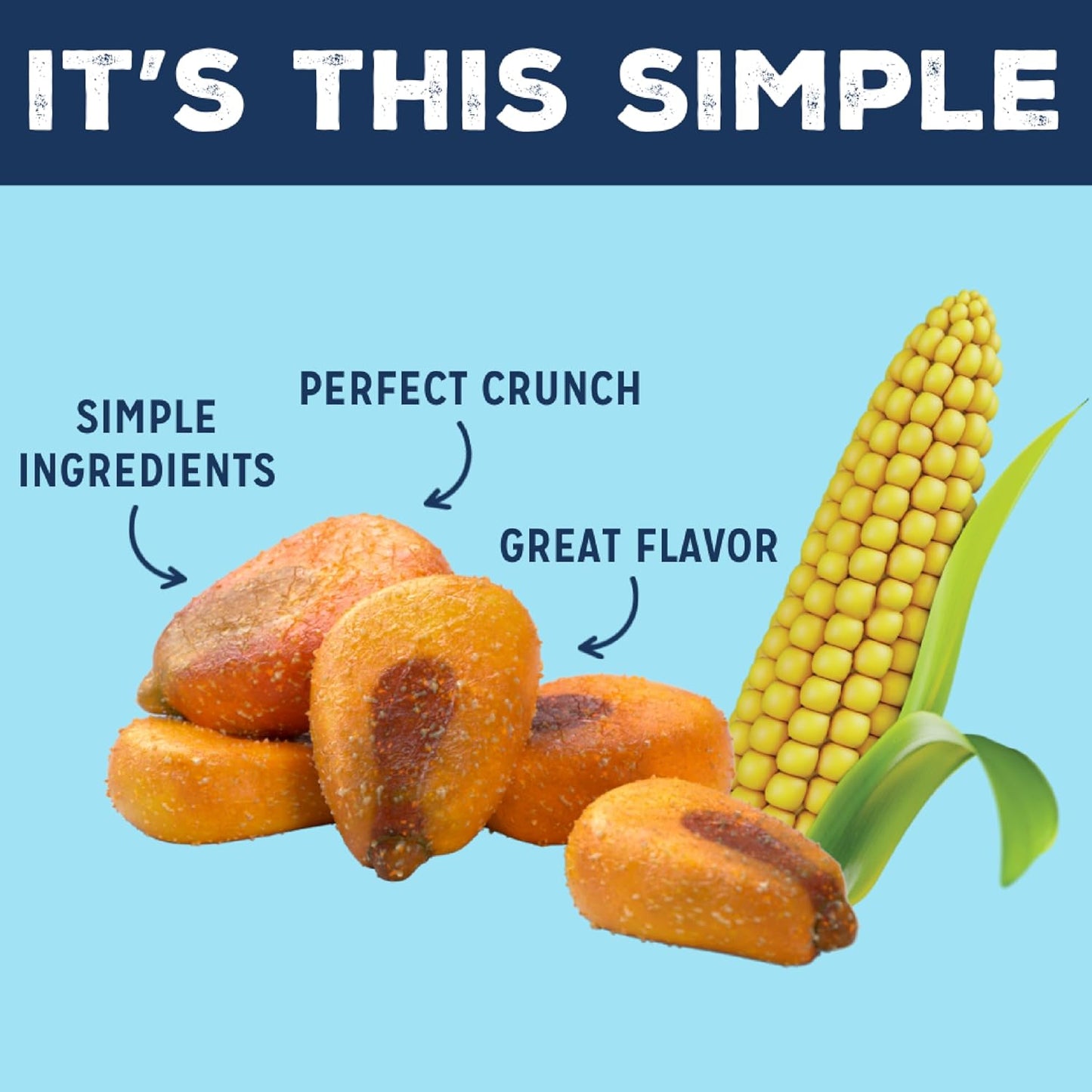 LOVE CORN Sea Salt | Delicious Crunchy Corn Natural Snack | 4 Ounce x 1 Bag | Non-GMO, Low-Sugar, Gluten-Free, Plant Based, Vegan, Low Sugar