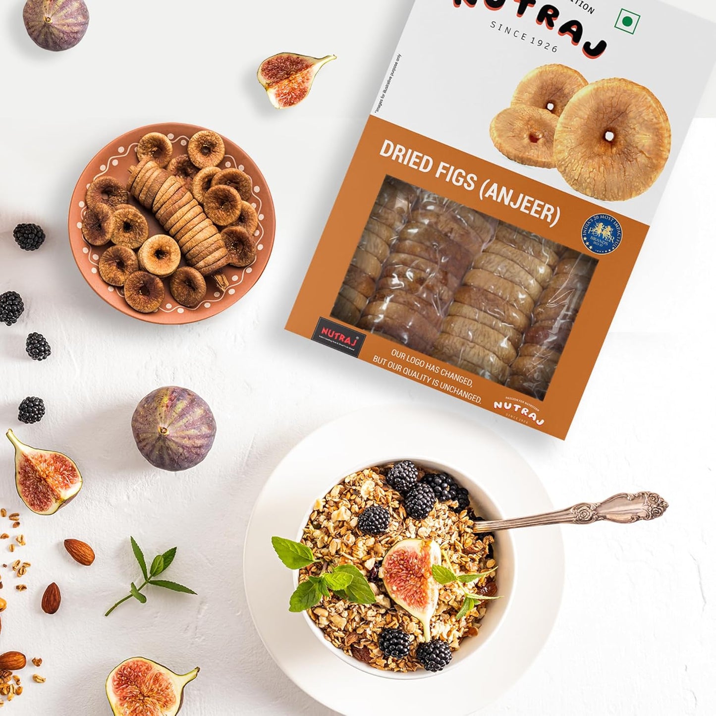 Nutraj Afghani Anjeer Dried 500g Pack | Figs | Dry Fruits | Nuts | Grocery Items