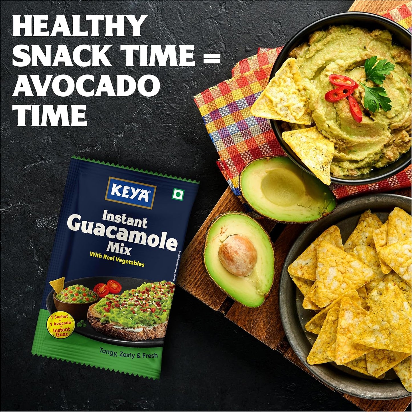 Keya Instant Guacamole Mix Multipack 25g | Guacamole Dip | Avocado | Mexican Cuisine | Seasoning | Pack Of 2
