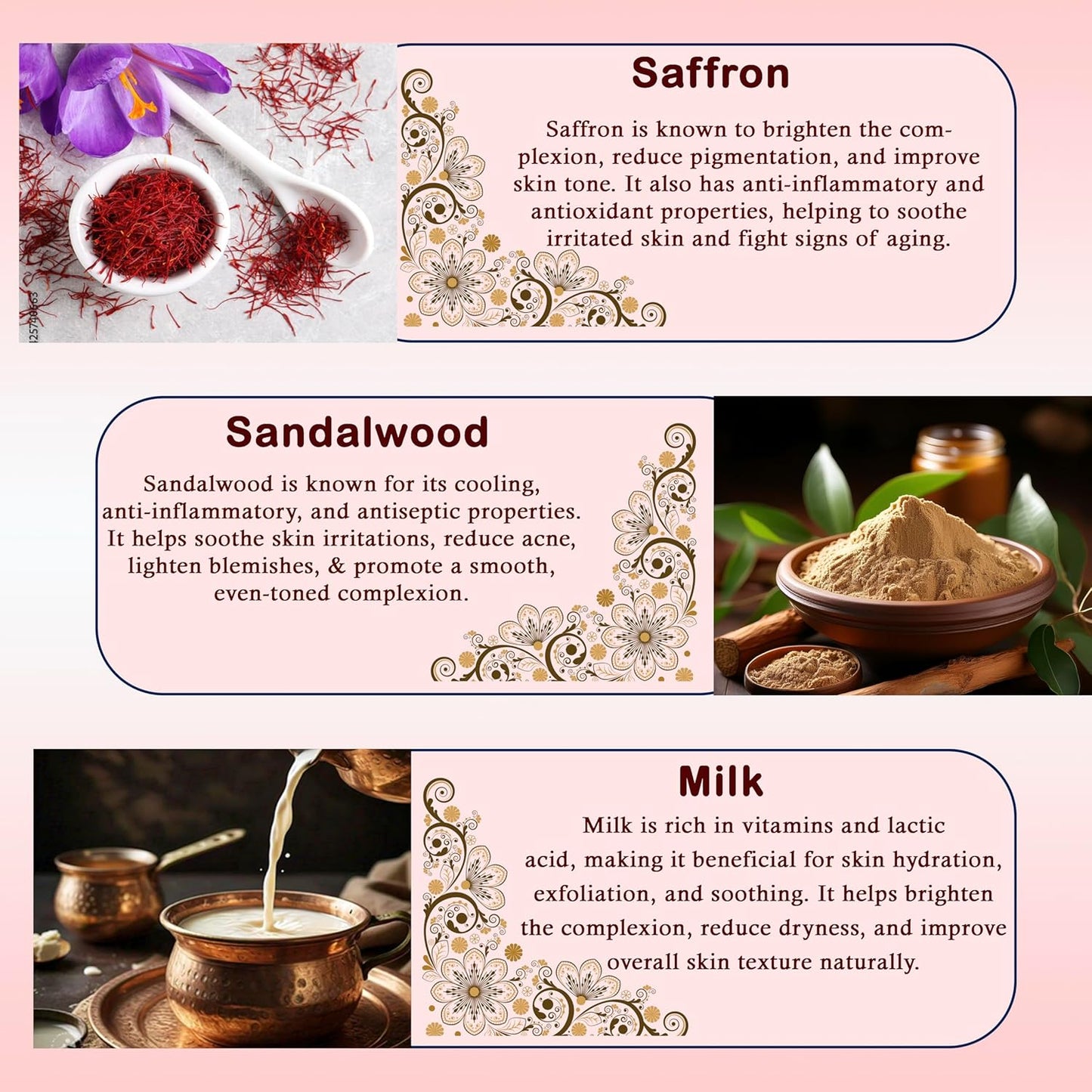 Fairness Cream with Saffron, Sandal, Milk and 25 Different Herbs | Skin Whitening, Dark Spot Removal & Acne Scars Removal Cream |For All Skin Type| For Men and Women | Pack of 1