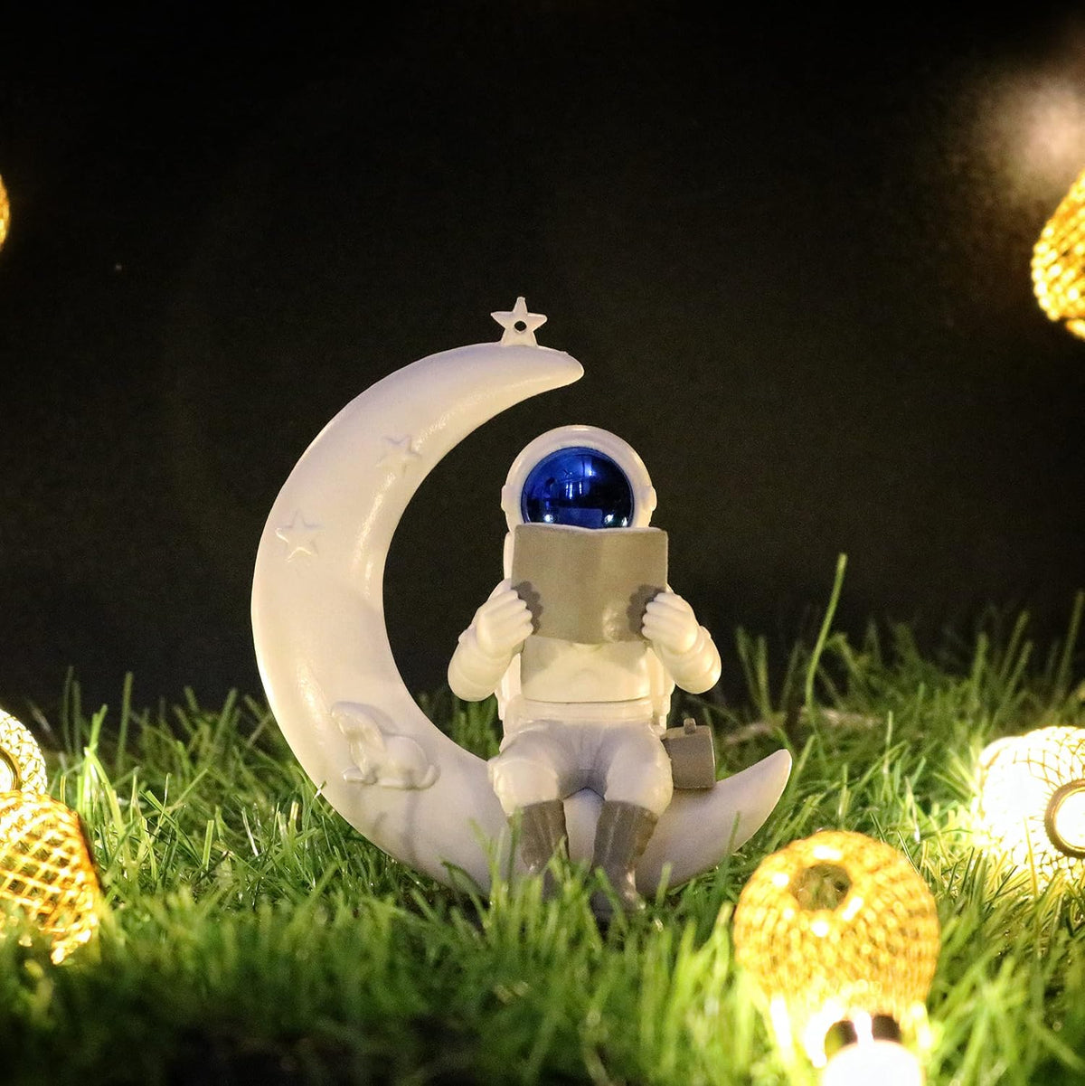 Astronaut Figurine Showpiece for Home Décor, Office Desk, Car Dashboard & Table Decoration | Space Astronaut Statue Collectible Gift for Home, Room & Workspace (Moonstar Blue)
