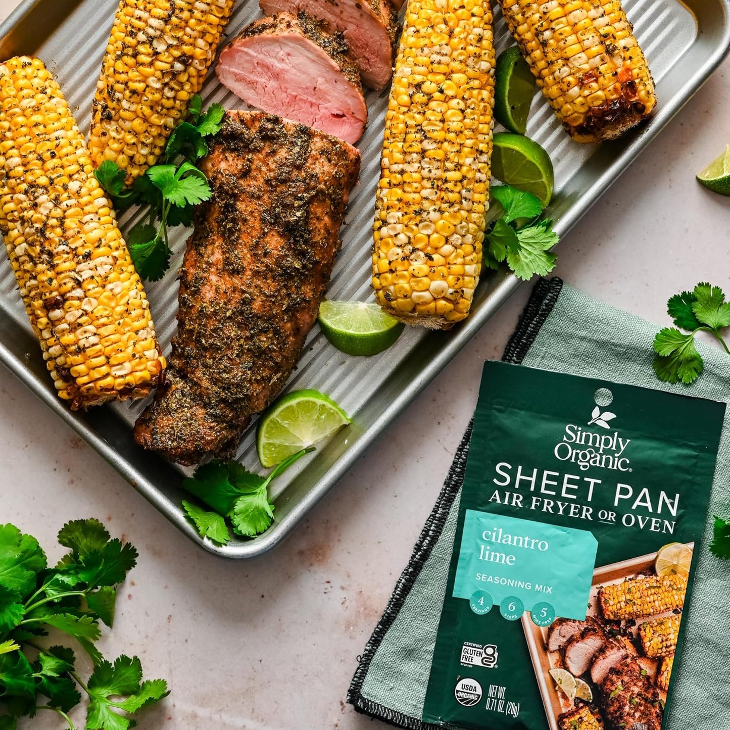 Simply Organic Sheet Pan Seasoning, Cilantro Lime, 0.71 Ounce (Pack of 1)
