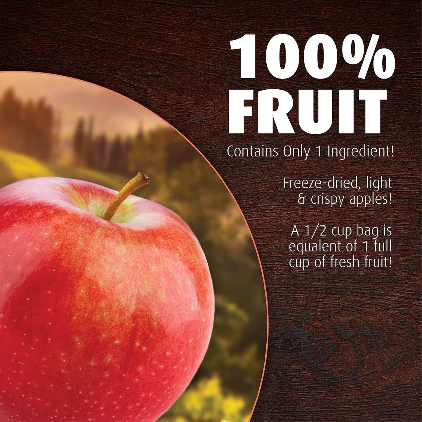 Brothers All Natural Disney Freeze Dried Fruit Crisps, Fuji Apple, 0.35 Oz, Made with 100% Fruit, Gluten Free, Soy Free, Vegan, Heathy Snack, Lunch Box Ready