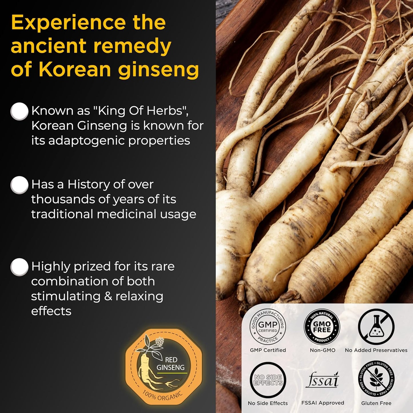 Zpehivo HEALTH VEDA ORGANICS PRIVATE LIMITED Korean Red Ginseng 1000 mg | 60 Veg Capsules | Supports Energy, Vitality & Strength | For Men & Women