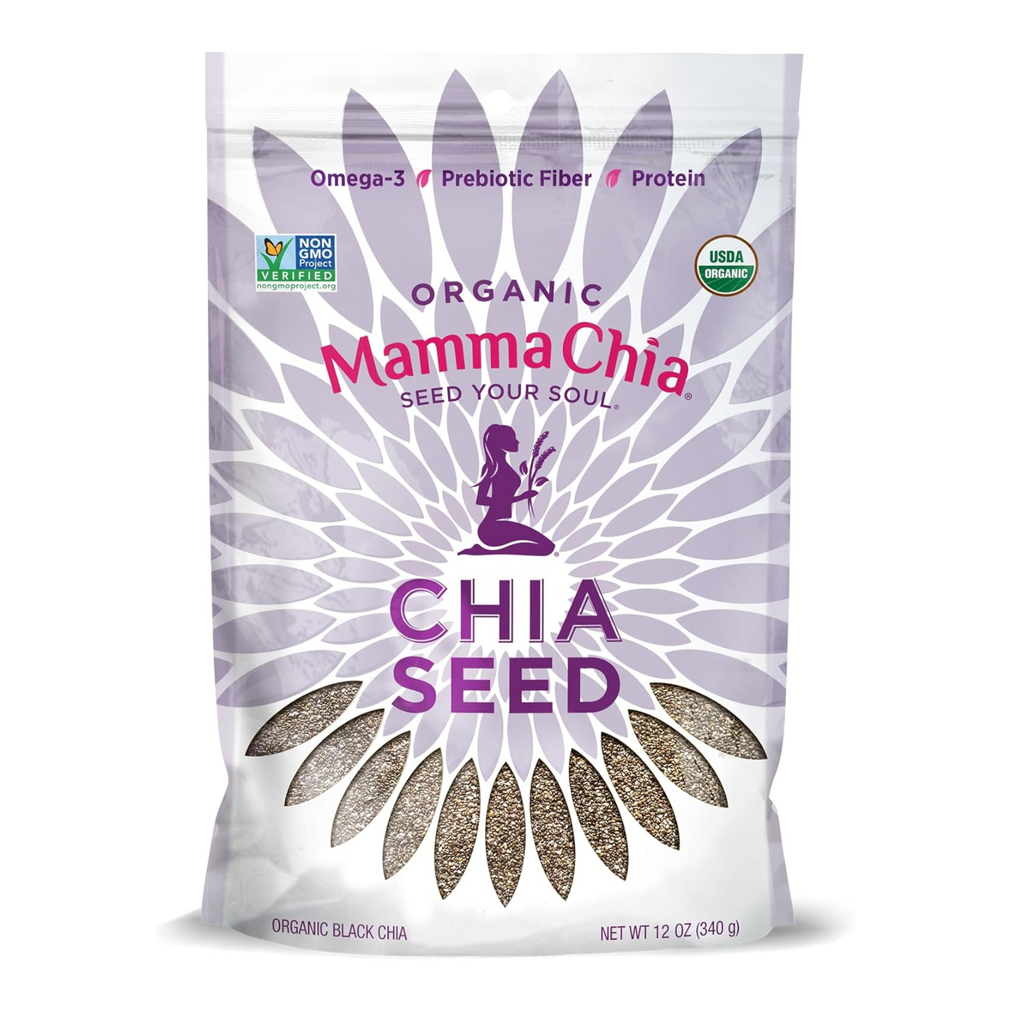 Mamma Chia, Organic Black Chia Seed, 12 oz (340 g)