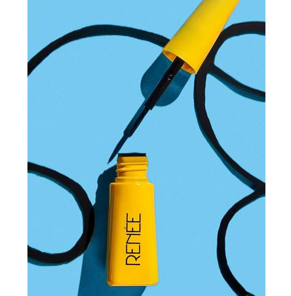 RENEE Everyday Eyeliner, Smudge-Proof & Water Resistant, One Stroke Application, Quick Dry Formula with Intense Black Pigment, Enriched with Castor Oil, Cruelty-Free Skincare Infused Makeup, 3.5 Ml, 1 Count