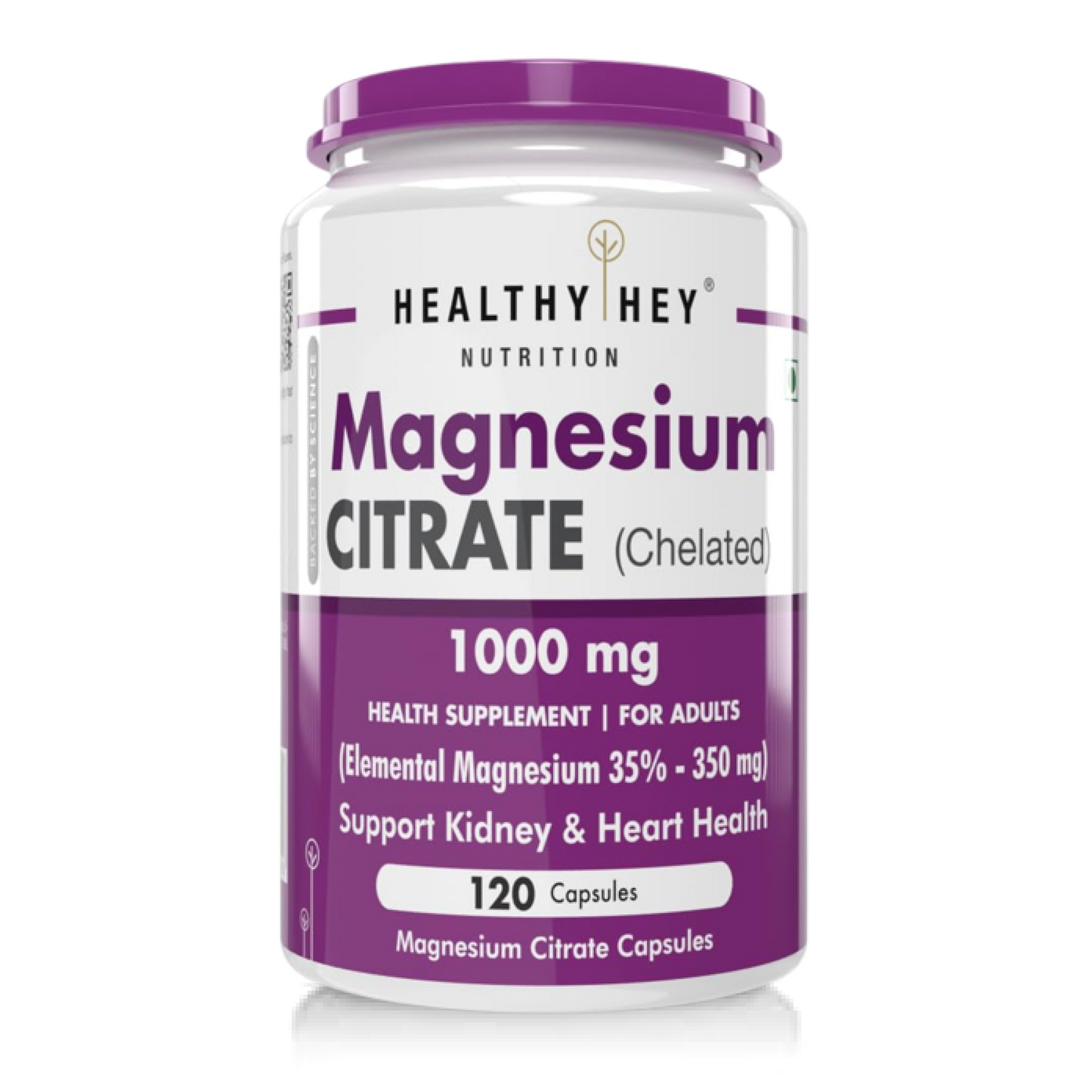 Zephivo HealthyHey Nutrition Magnesium Citrate-120 Vegetable Capsules