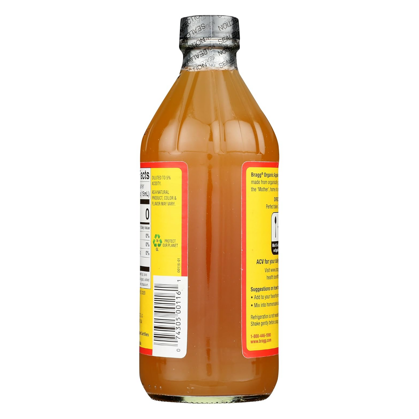 Bragg, Organic Apple Cider Vinegar with The 'Mother', 16 fl oz (473 ml)