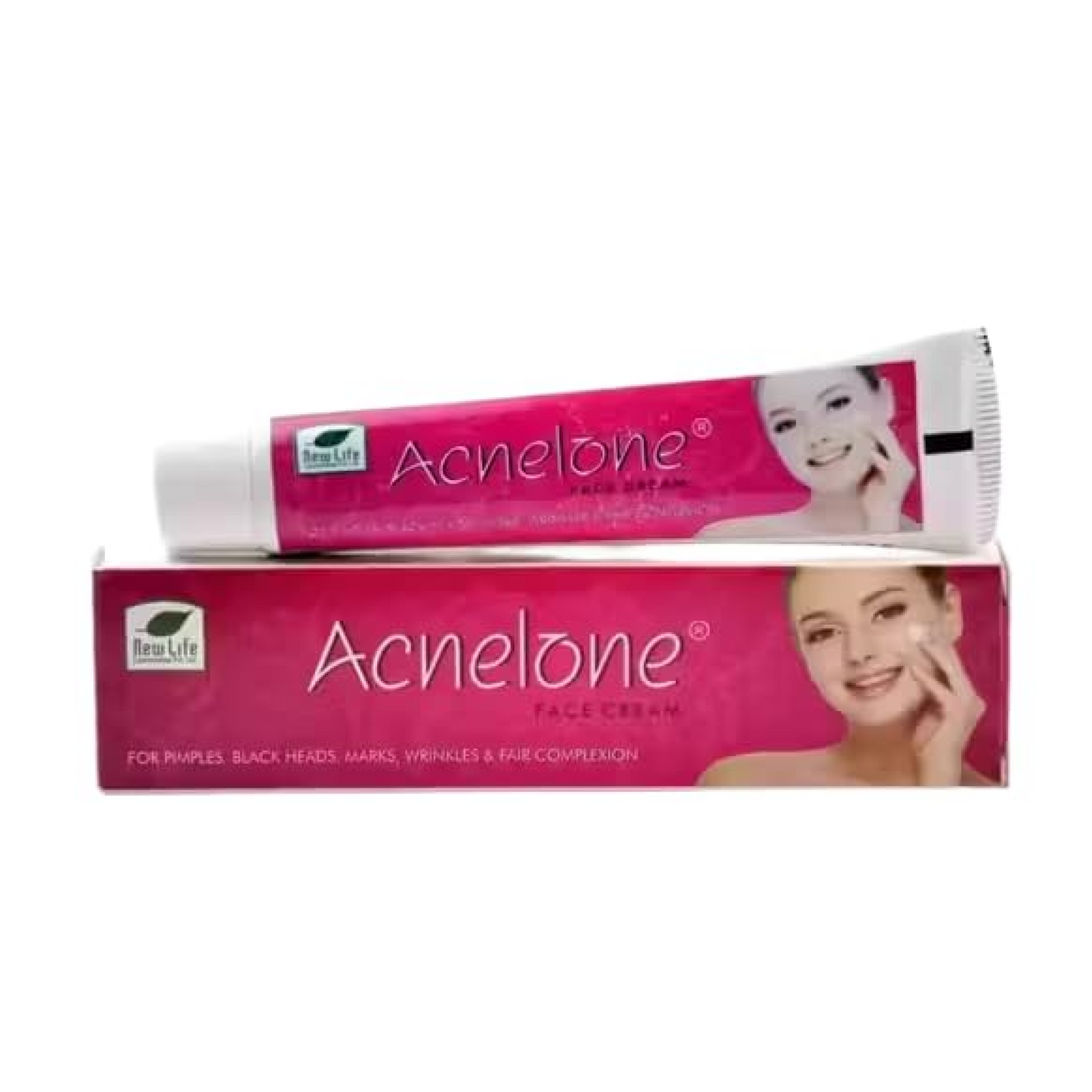 HOMOEO KART New Life Acnelone Face Cream (25g) | Herbal Acne & Pimple Removal Cream for Clear, Spot-Free Skin | Reduces Blackheads, Wrinkles & Scars | NLC-ACN-25G95