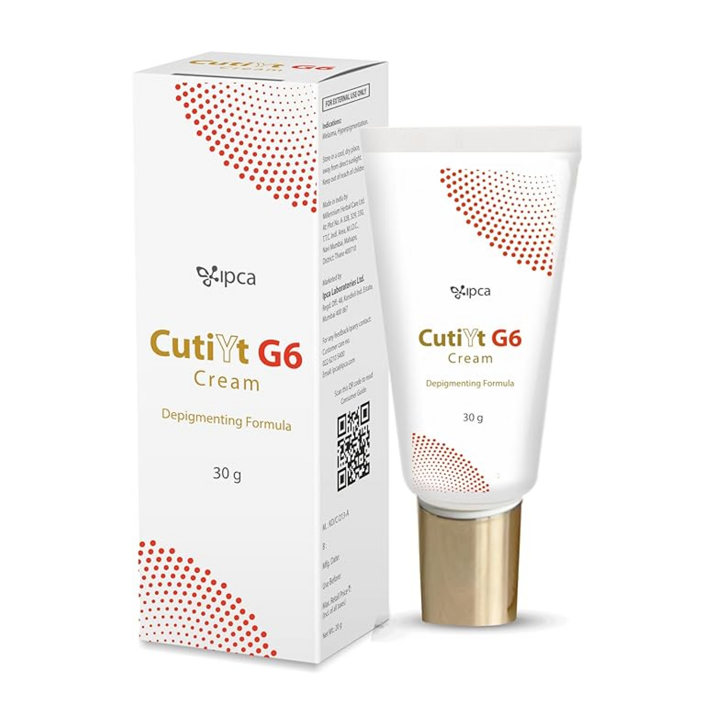 Ipca CUTIYT G6 Cream – 30G Face Cream for Uneven Skin Tone, Helps Reduce Appearance of Dark Spots & Post-Acne Marks, Gentle Exfoliating Formula for Smooth Skin
