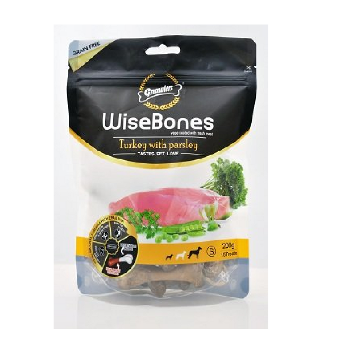 Gnawlers Turkey with Parsley, 200 g (Small)