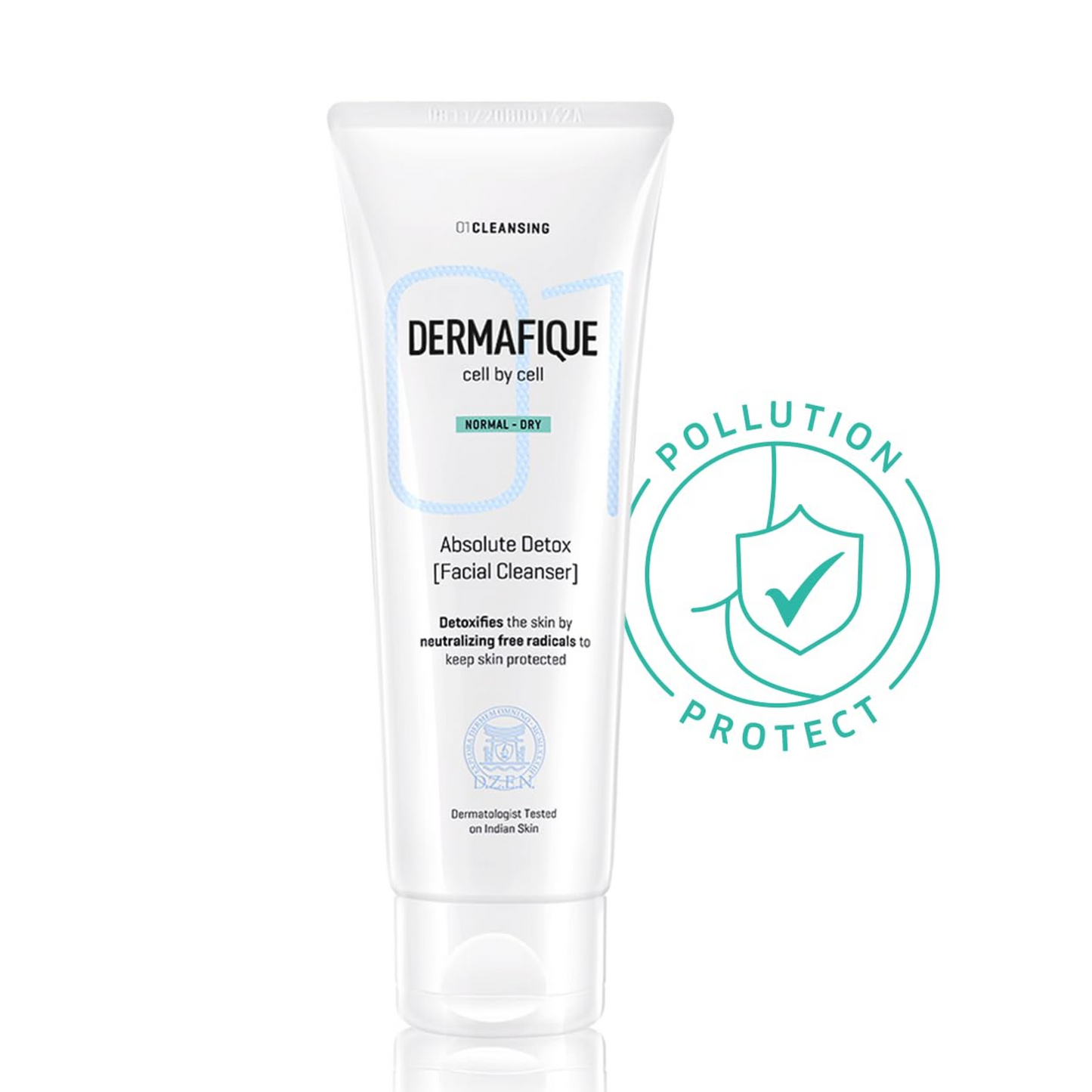 Dermafique Absolute Detox Facial Cleanser – 100ml, with Bio-Active Cellulose Beads, Face Wash Enriched with Vitamin E & Pomegranate Extracts | Soap, Paraben & Alcohol Free | Dermatologist Tested Face Cleanser