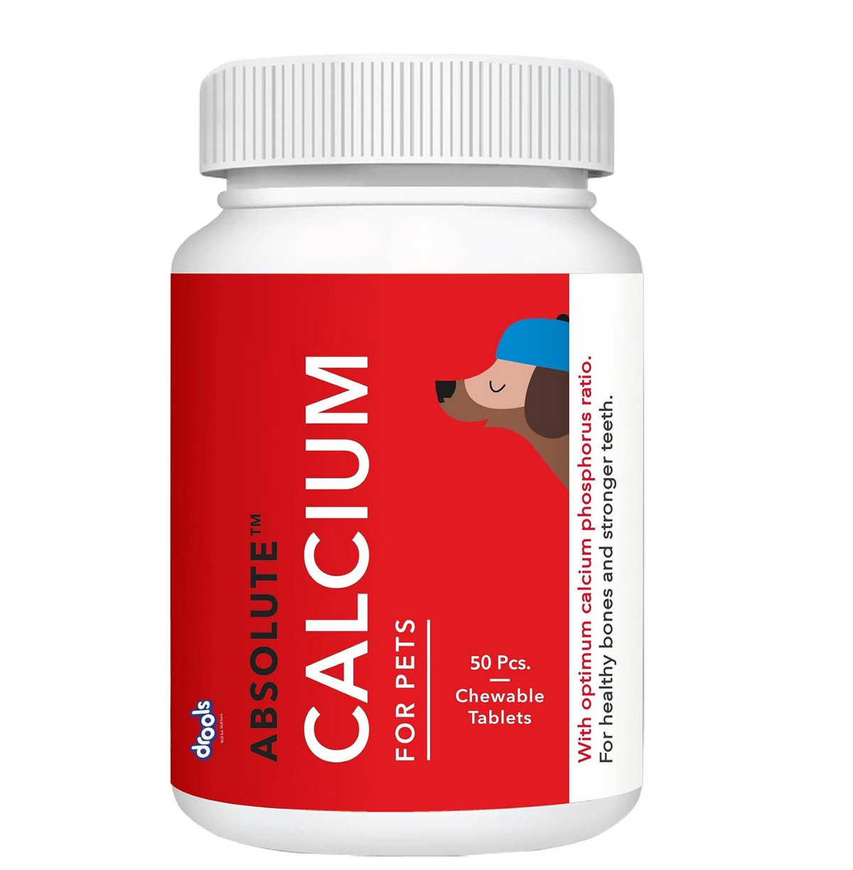 Drools Absolute Calcium Tablet- Dog Supplement, 50 Pieces