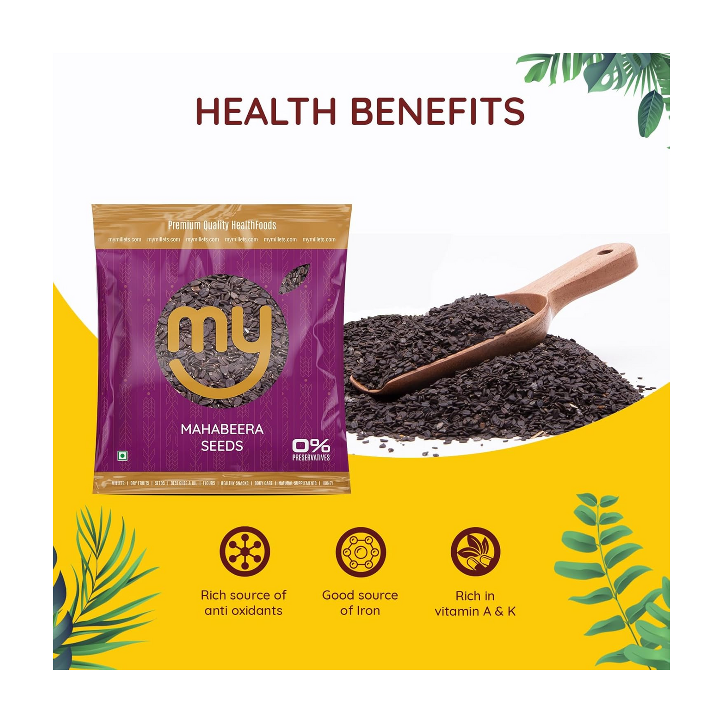 mymillets Mahabeera Seeds 450 g | Pure & Natural | Supports Joint & Bone Health | Rich in Nutrients | Vana Tulasi | Pignut Seeds | Talmakhana | Carya Glabra