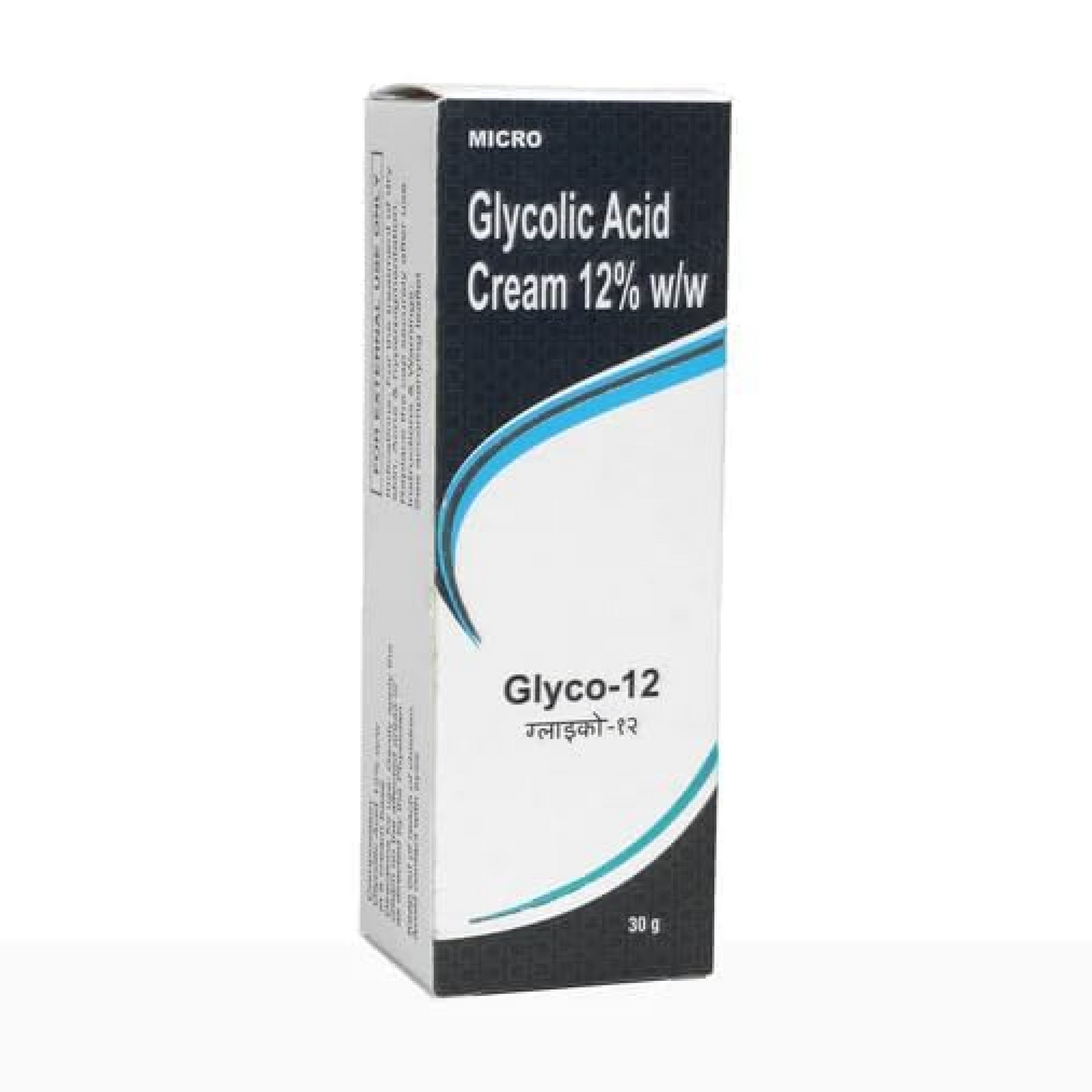 MICRO LABS Glyco-12 Glycolic Acid Cream, 12% w/w 30g