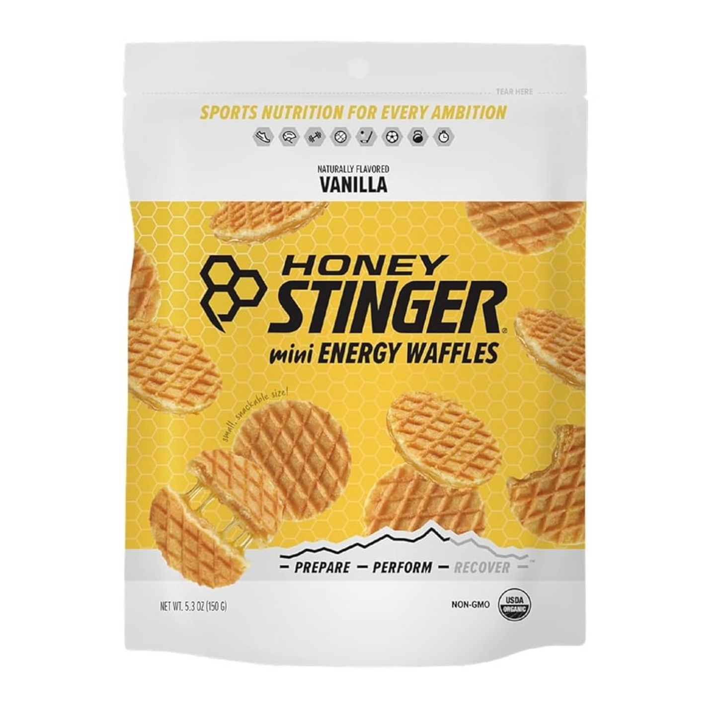 Honey Stinger Organic Mini Waffles Sports Nutrition, Vanilla 5.3 Ounce