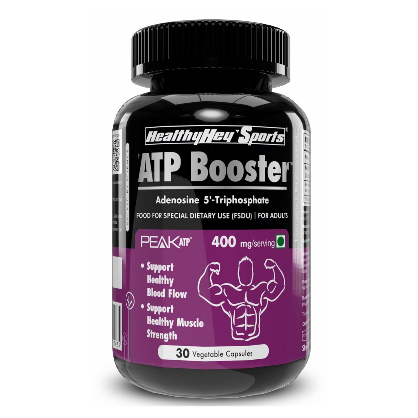 HealthyHey Sports ATP Booster - 400mg per serving - 30 Vegetable capsules