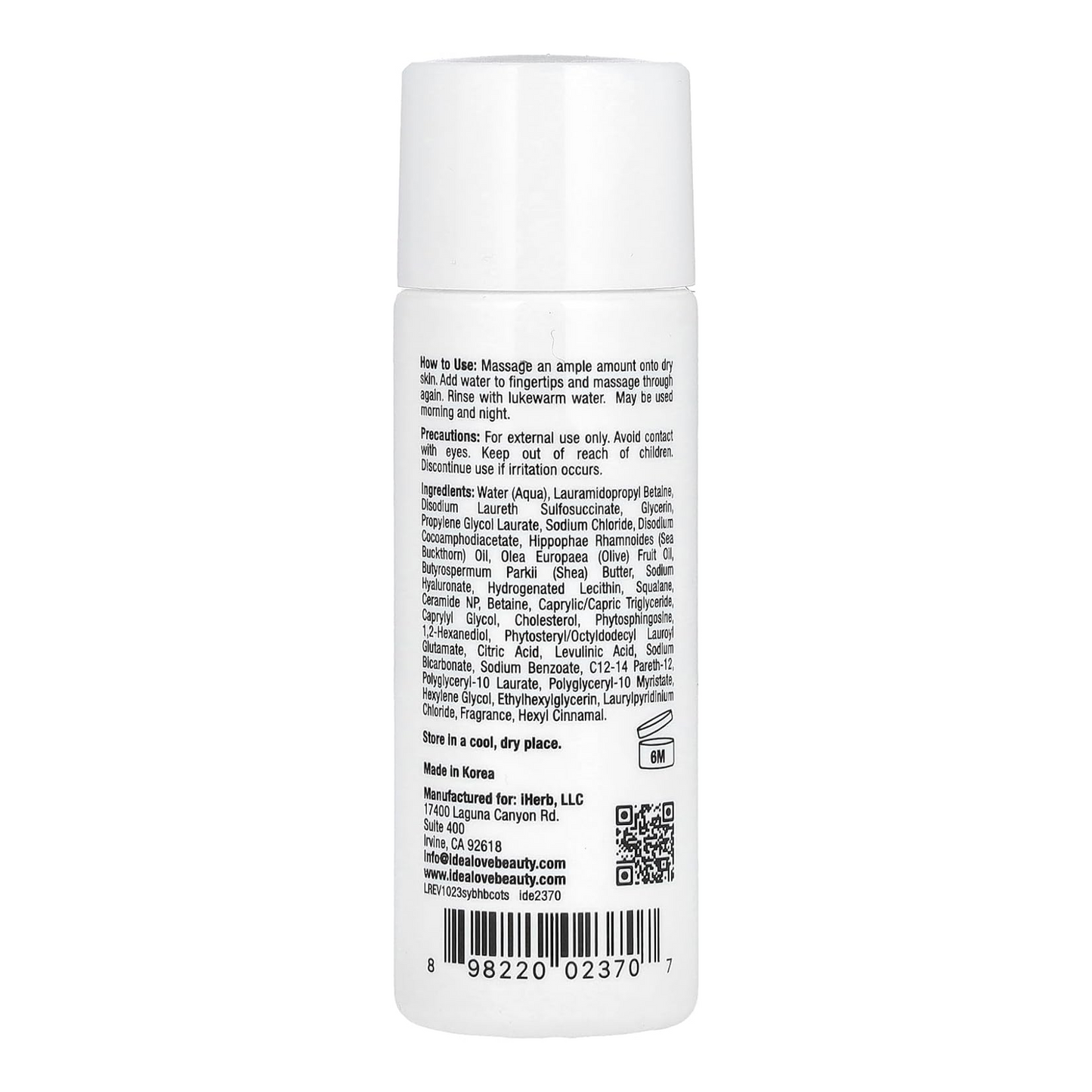 Idealove Serves You Bright Hydrating Bubble Cleansing Oil, Trial Size, 1 fl oz (30 ml)