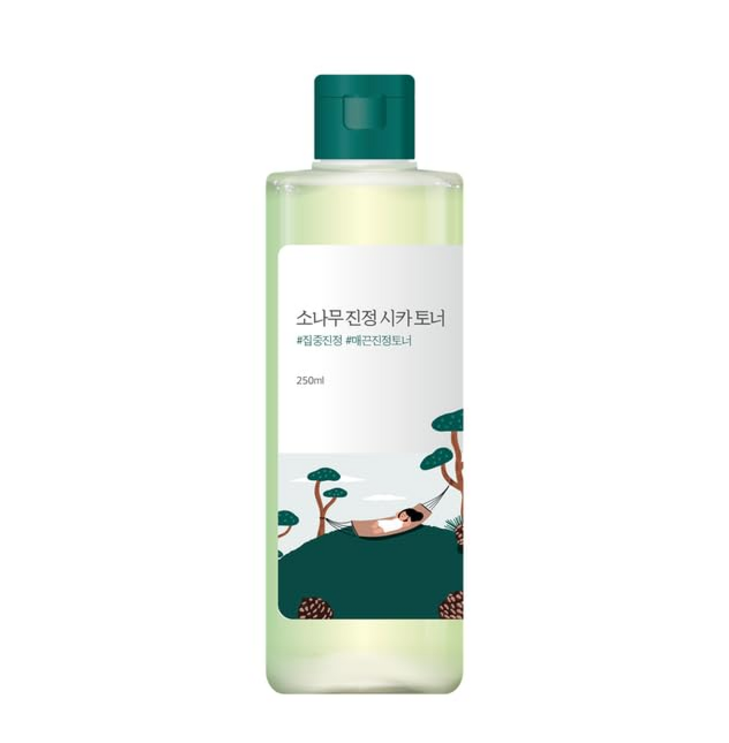 ROUND LAB Pine Calming Cica Toner 250ml, Low-Acidic Hydrating Toner for Face with Pine Cica, BHA + LHA, and Hyaluronic Acid for Soothing, Exfoliating, and Restoring Skin Balance, Korean Skincare
