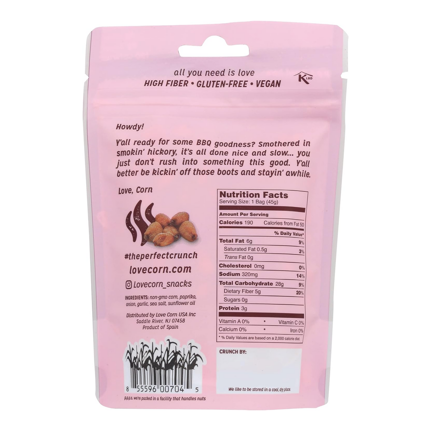 Love Corn Smoked BBQ Corn Nuts, 1.6oz