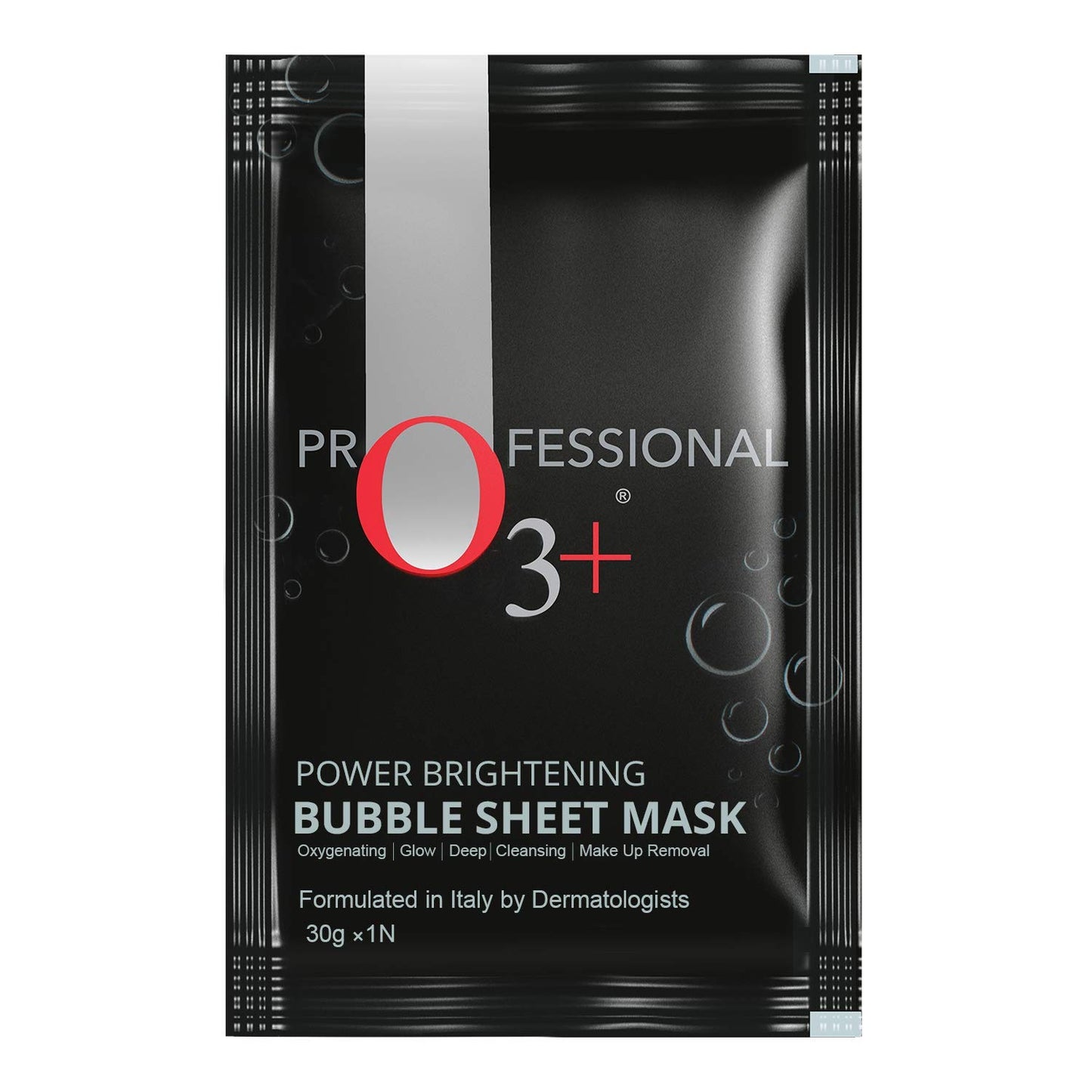 O3+ Power Brightening Bubble Sheet Mask for Deep cleansing and glowing skin (60gm ,Pack of 2)
