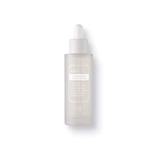 DearKlairs Fundamental Watery Oil Drop (50ml) | Hydrating, Calming & Skin Repairing Korean Face Serum | Strengthens Skin Barrier & Improves Fine Lines & Wrinkles | With Green Tea, Rice & Peptides