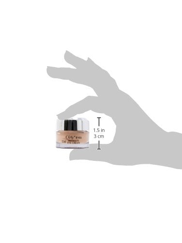 Hand holding a small jar of cream with size measurement on a white background
