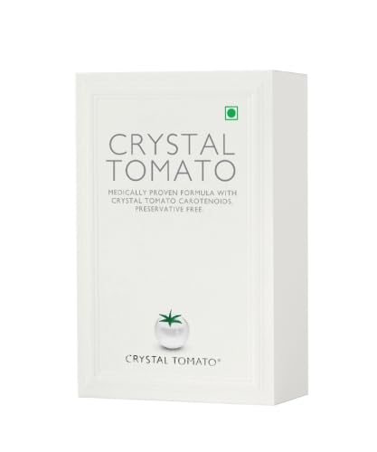 Crystal Tomato Supplement Colourless Carotenoids, L-Cysteine Enriched, Brightens Skin Tone, Reduces Pigmentation