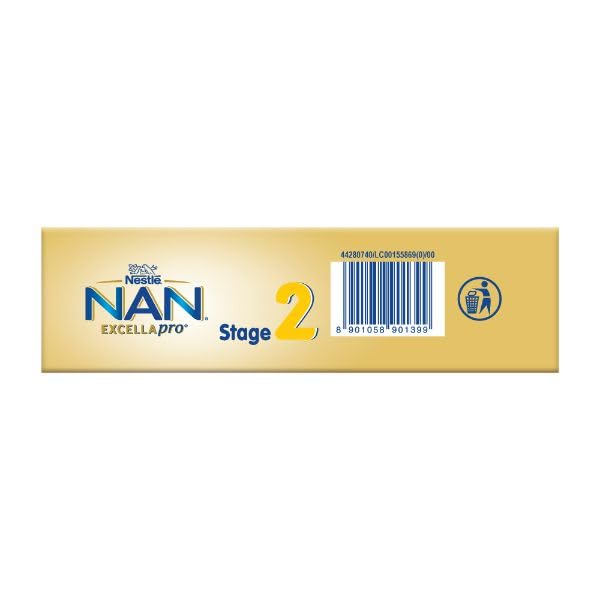Nestlé NAN EXCELLAPRO Nan Stage 2 Follow-Up Formula Milk Powder For Babies, 6-12 months, with DHA, ARA, 400g Pouch in Box