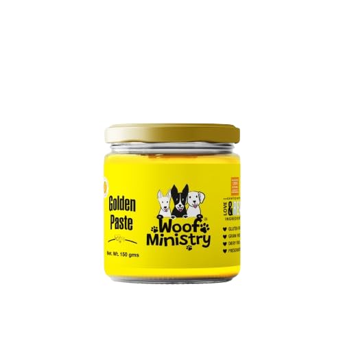 Woof Ministry Golden Paste for Dogs I Freshly Made & Ready to Serve IHealthy Meal Topper & Supplement I Preservative FreeI I Natural Superfood Blend with Turmeric & Black Pepper IAids in Immune System