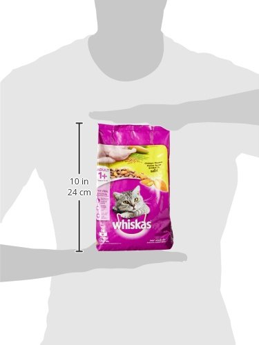 Whiskas Adult (+1 year) Dry Cat Food , Chicken Flavour, 1.2kg Pack