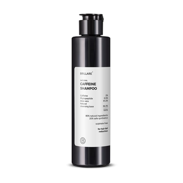 Brillare Caffeine Anti Hair Fall Shampoo | Boost Hair Growth with Caffeine & Peptides for Men & Women