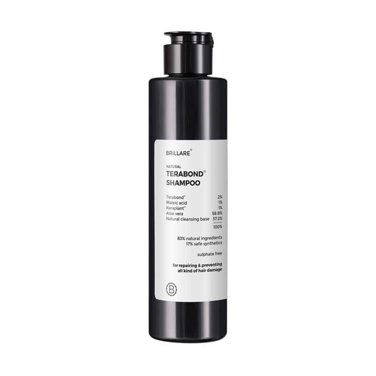 BrillareTerabond Bond Repair Shampoo | Repairs Damaged & Treated Hair | Reduces Breakage, Restores Strength & Elasticity | Sulphate Free Shampoo for Women | Frizzy & Dry Hair | 200ml